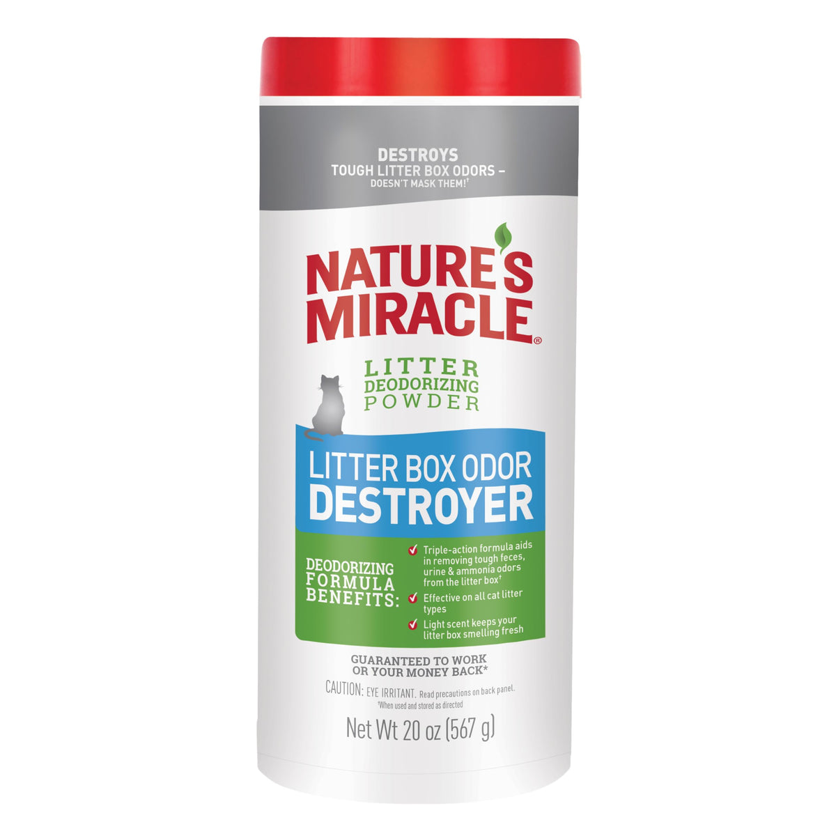 Nature's Miracle Litter Box Deodorizer, 20 Ounces, Litter Deodorizing Powder, Cat Odor Control Formula