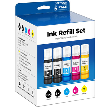 Compatible for EPT522 Ink Refill Bottles ET-2800 ET-2803 ET-2400 ET-4800 Ink Refill Work for 2800 2803 2400 4800 ET2800 ET2400 ET4800 ET-2720 ET-4700 ET-4810 ET-2840 ET-2410 ET-1913 ET-2903 Printer