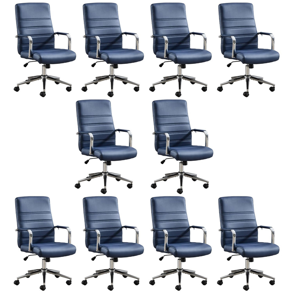 Office Desk Chair, Leather Conference Room Chairs with Wheels, Modern Executive Office Chairs Adjustable Height, Ergonomic Swivel Rolling