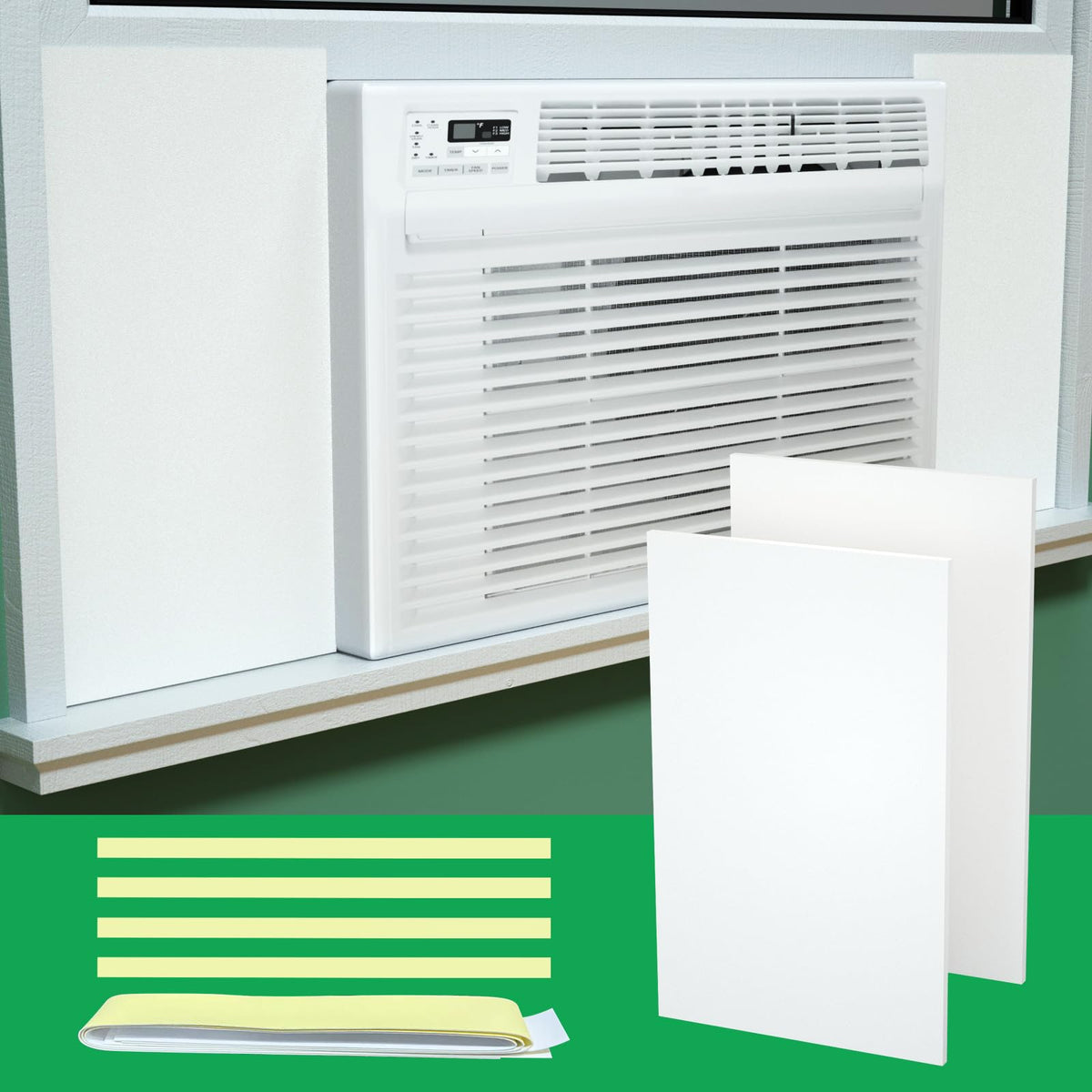 Window Air Conditioner Side Insulated Panel, WinterSummer Winter Heat and Draft Insulating,Insulation Foam Material,2 Pieces of 17 inches * 10 inches*0.8inches EVA 2026