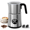 Milk Frother and Steamer, Electric Frother with Detachable Stainless Steel Jug, Hot & Cold Foam Maker for Latte, Cappuccino, Coffee, 4-in-1 Automatic Milk Warmer, 17oz Heat