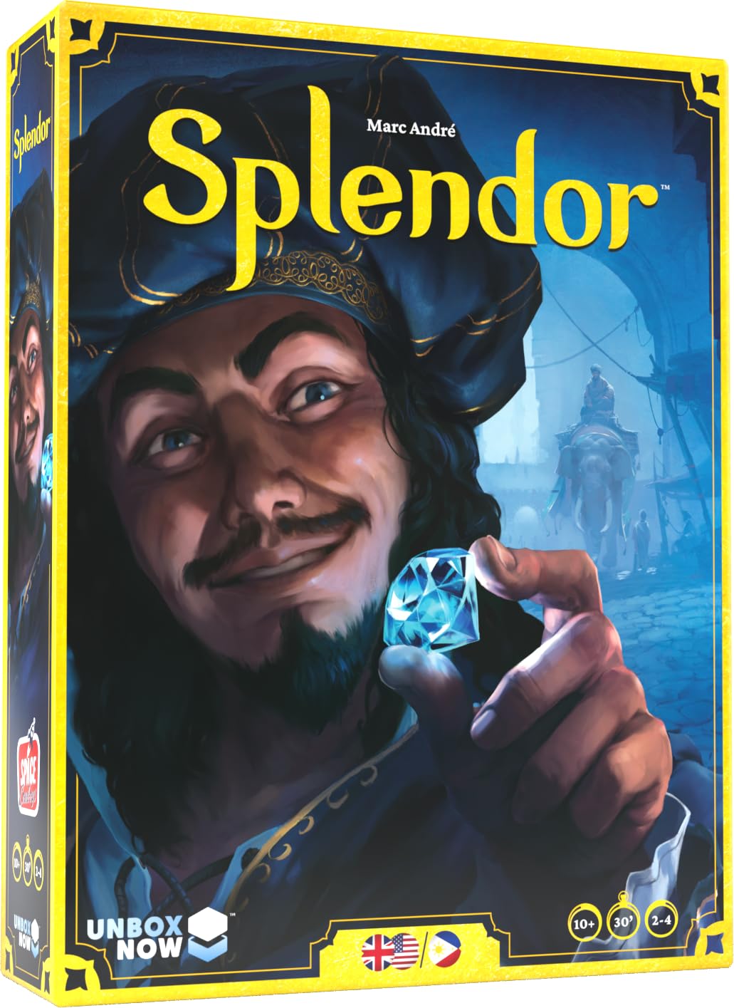 Asmodee Splendor Board Game - Gem Trading & Engine-Building Strategy for Adults & Families, Adult Board Games, Family Fun for Adults, 2-4 Players Ages 10+, 30 Minute Playtime