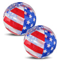 2 Pack Patriotic Beach Balls 20 Inch Inflatable Ball Filled with Stars Confetti 4th of July Summer Inflatable Swimming Pool Party Supply