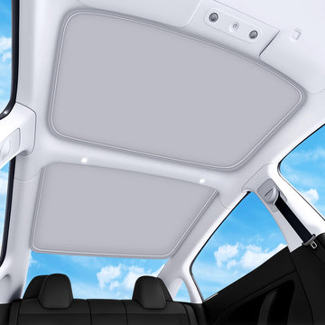 2026 Upgraded for Tesla Model 3 Accessories Sunshade Roof [No Sag, Ice-Crystal Cooling Coatings] Heat Insulation Glass Roof Sun Shade for Tesla Model 3 Accessories 2022-2026 Beige