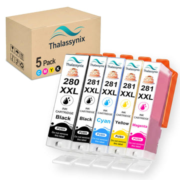 Refillable 280XL 281XL Ink Cartridges PGI-280XXL CLI-281XXL for Compatible for Canon PIXMA TS702 TS702a TS6120 TS6220 TS6320 TS8120 TS8220 TS8320 TR7520 TR8520 TR8620 TS9120 TS9520 Printer