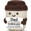 Fathers Day Gift Ideas for Dad from Daughter Son Wife Birthday Father’s Day Handmade Crochet Coffee Lover Mug for Best Daddy Bonus Papa Step-Dads Father Unique Gift Ideas