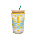 Sok It JavaSok Iced Coffee & Cold Soda Insulated Neoprene Cup Sleeve (Good Day Sunshine, Medium: 22-28oz)