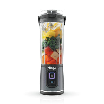 Ninja Blast Portable Blender, Cordless, 18oz. Vessel, Personal Blender for Shakes & Smoothies, BPA Free, Leakproof Lid & Sip Spout, USB-C Rechargeable,NAVY/SILVER, BC1555NV (Renewed)