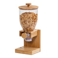 Honey-Can-Do Bamboo Cereal Dispenser with Airtight Lid – Countertop Dry Food Dispenser for Kitchen Organization – Eco-Friendly Cereal Container for Pantry
