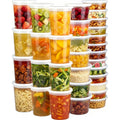 60 Sets Deli Containers with Lids, 32/16/8 oz X 20 Set Each, Leak-Proof & BPA Free Airtight Takeout Plastic Food Storage Containers for Soup, Freezer/Microwave/Dishwasher Safe