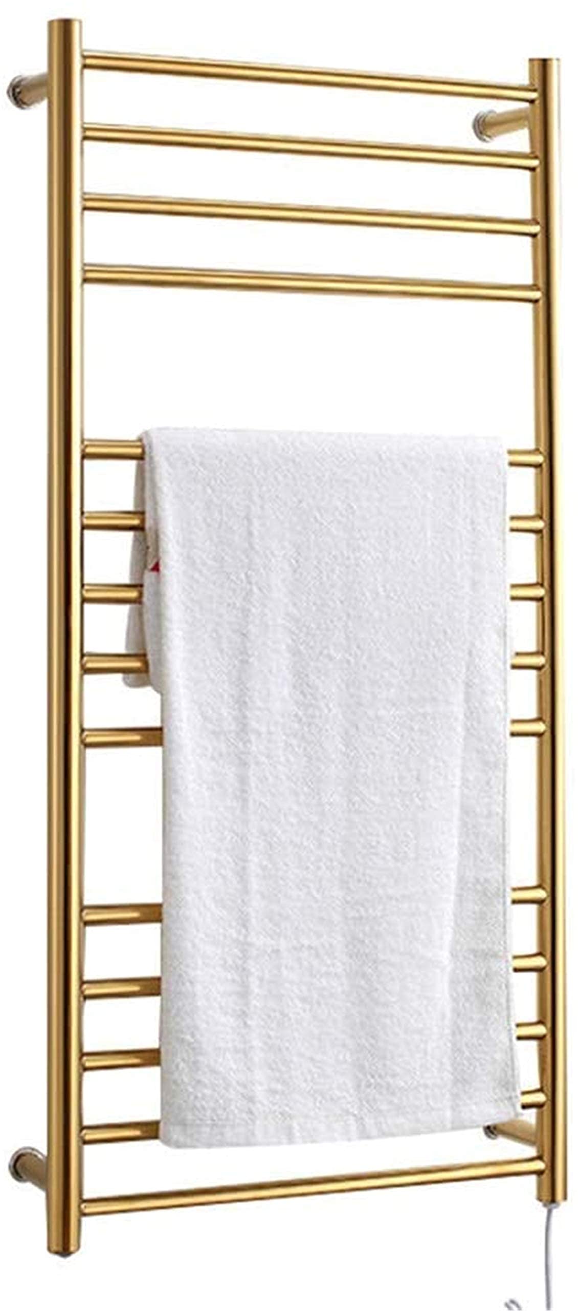MUSUMI Electric Heated Towel, Towel Warmer Wall-Mounted Stainless Steel Energy Saving for Bath Drying Rack Home Bathroom Accessories,Bath Towel Dryer