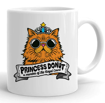 BootsTees The Royal Court of Princess Donut Dungeon Crawler Carl Mug, 11oz White Ceramic Coffee Cup with Funny Saying and Book Graphic