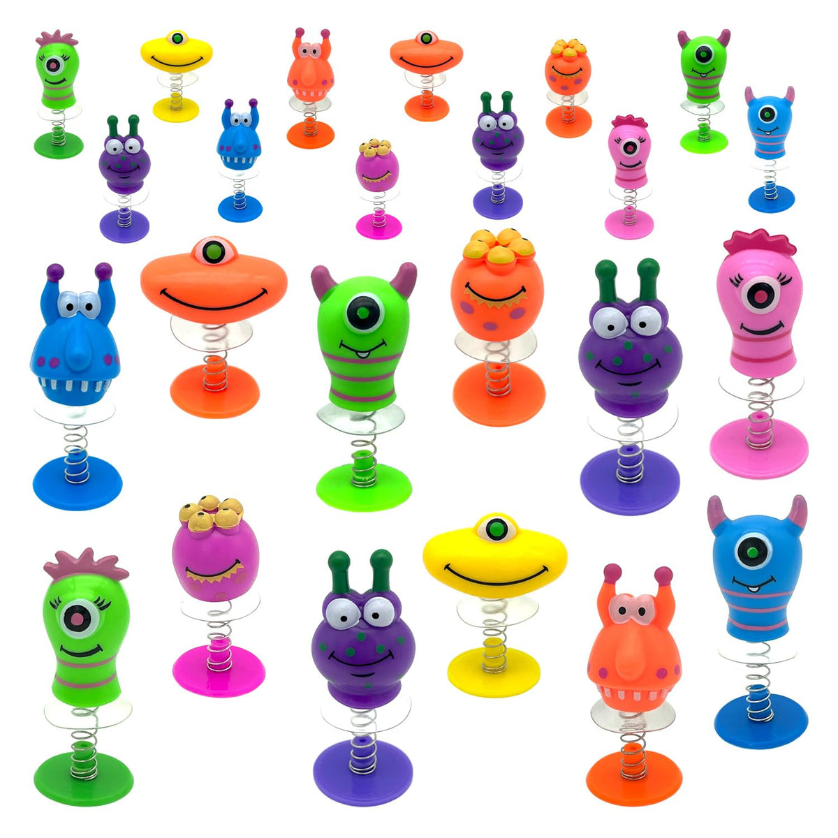 24 PCS Jumping Popper Toys Spring Launchers Toys Pop Up Critters Novelty Spring Toy for Boys and Girls Party Favors Classroom Prizes Return Gifts Treat Bag Gift for Kids,6 Styles