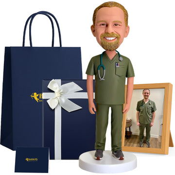 BobbleMy Custom Doctor Bobblehead, 6/7/8inch Personalized Customize Figure