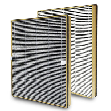 TT-AP002 True HEPA Replacement Filter Compatible with TaoTronics TT-AP002 and VAVA VA-EE008 Air Purifier, Set of 2, 12.2"L x 9.4"W x 1.4"Th