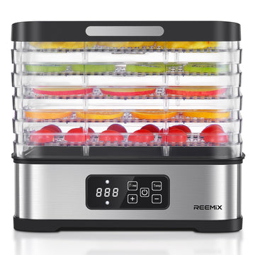 Reemix 5-Tier Compact Food Dehydrator with BPA-Free Trays