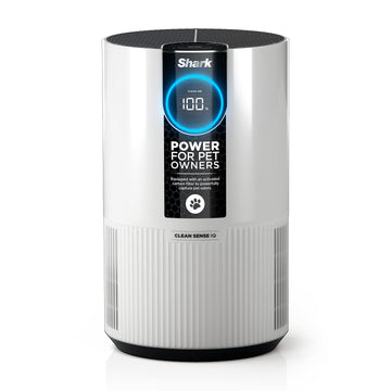 Shark HP102PET Clean Sense Air Purifier + Extra Pet Filter Bundle for Pet Hair, Allergies, HEPA Filter, 500 Sq Ft, Small Room, Captures 99.98% of Particles (Renewed)