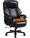 Bosmiller Big and Tall Office Chair 500lbs for Heavy People with Adjustment Lumbar Support Heavy Duty Leather Executive Office Chair with Quiet