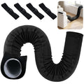 Tlswshsy 80 Inch Portable AC Hose Insulation Sleeve, Air Conditioner Exhaust Hose Cover with 4 Straps, Heat Shield Wrap for 5" & 5.9" Diameter Vent Hose Easy Installation (Black)