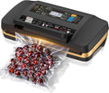 Vacuum Sealer Machine, Updated Powerful 95KPa Commercial Food Saver with Double Seal for 2X Strength, Built-in Cutter, Bags Storage & Easy-Lock Handle, Includes Free Bags (1 Roll + 10 Pre-cut) Black