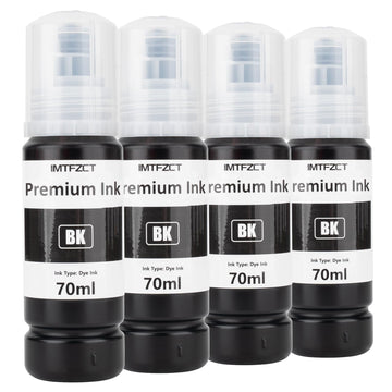 Replacement for Epson T522 522 Black Ink Refill Bottles for ET-2803 ET-2720 ET4800 ET-2800 ET-2760 ET-4760 ET-2750 ET-3760 ET-2850 ET-15000 ET-4700 ST-4000 ST-2000 ET-3710 Printer(4BK)