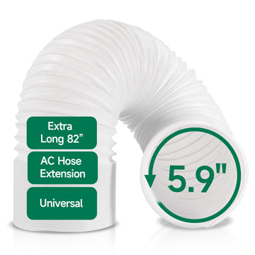 Portable Air Conditioner Hose, 5.9"Diameter & 82"Length, Anti-Clockwise Thread, AC Exhaust Vent Duct Hose, Universal AC Tube Hose Kit Parts Accessories