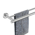 JQK Double Towel Bar 27 Inch, Brushed Steel Useable Length 24 Inch 304 Stainless Steel Thicken 0.8mm Bath Towel Rack for Bathroom, Towel Holder Wall Mount, TB100L24-BN