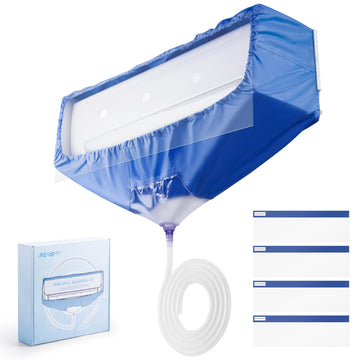 Mini Split Cleaning Kit, Waterproof Air Conditioner Cleaning Bag, Split Unit Cleaner with PVC Cleaning Cover, Support Plate, Waterproof Curtain, Water Retaining Sheet, Outlet Pipe