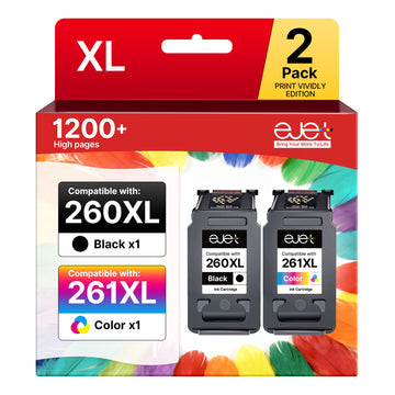 260XL 261XL Ink Cartridges Replacement for Canon 260 and 261 Ink Cartridges PG-260XL CL-261XL for TS6420a TS6400 TS6420 TS5300 TS5320 TR7000 TR7020a TR7020 TR7022 TR7022a Printer (Black & Tri-Color )