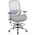 Drafting Office Chair Big and Tall 450lbs Heavy Duty for Standing Desk, 22.8 inches (W) x 19.6 inches (D) x 40 inches (H), Grey