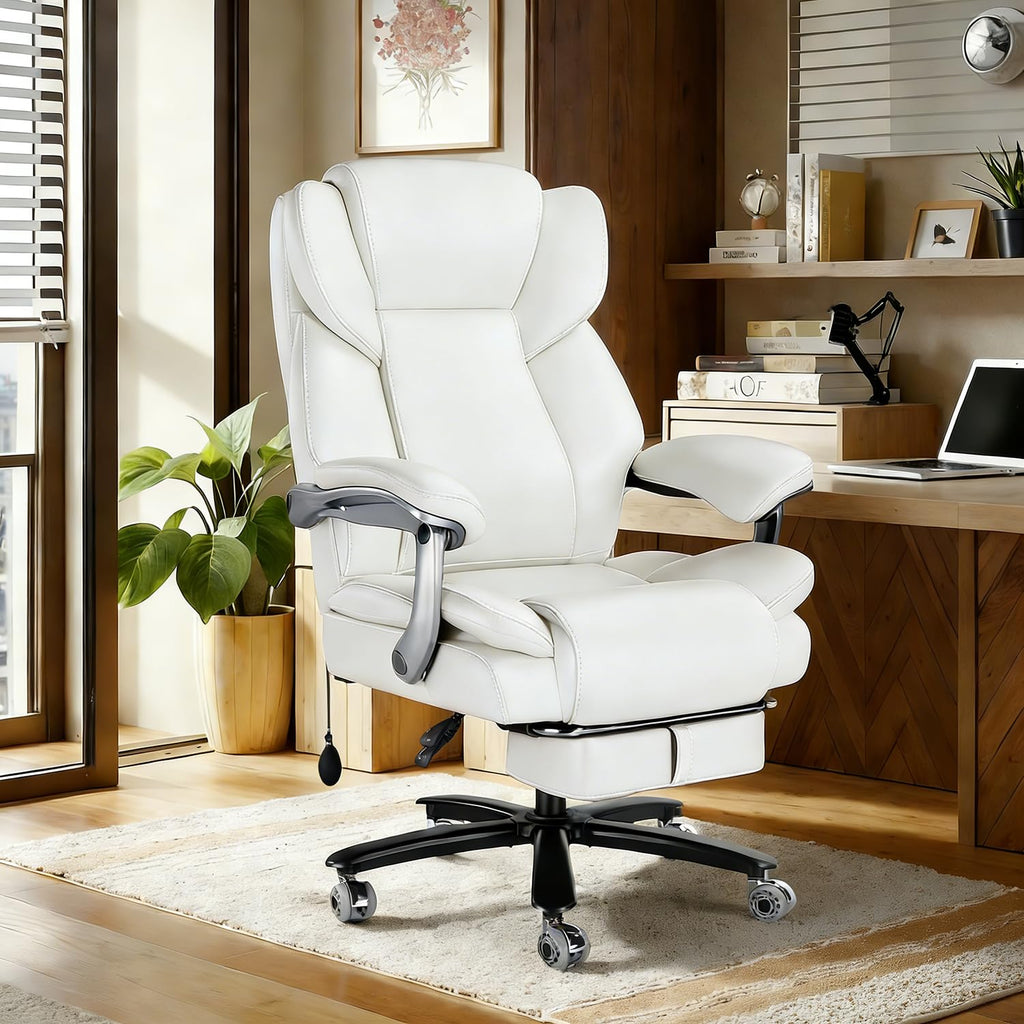 Wailor 600lbs Big and Tall Office Chair for Heavy People,heavy Duty Comfy Executive Office Desk Chair with Adjustable Lumbar Support,high Back