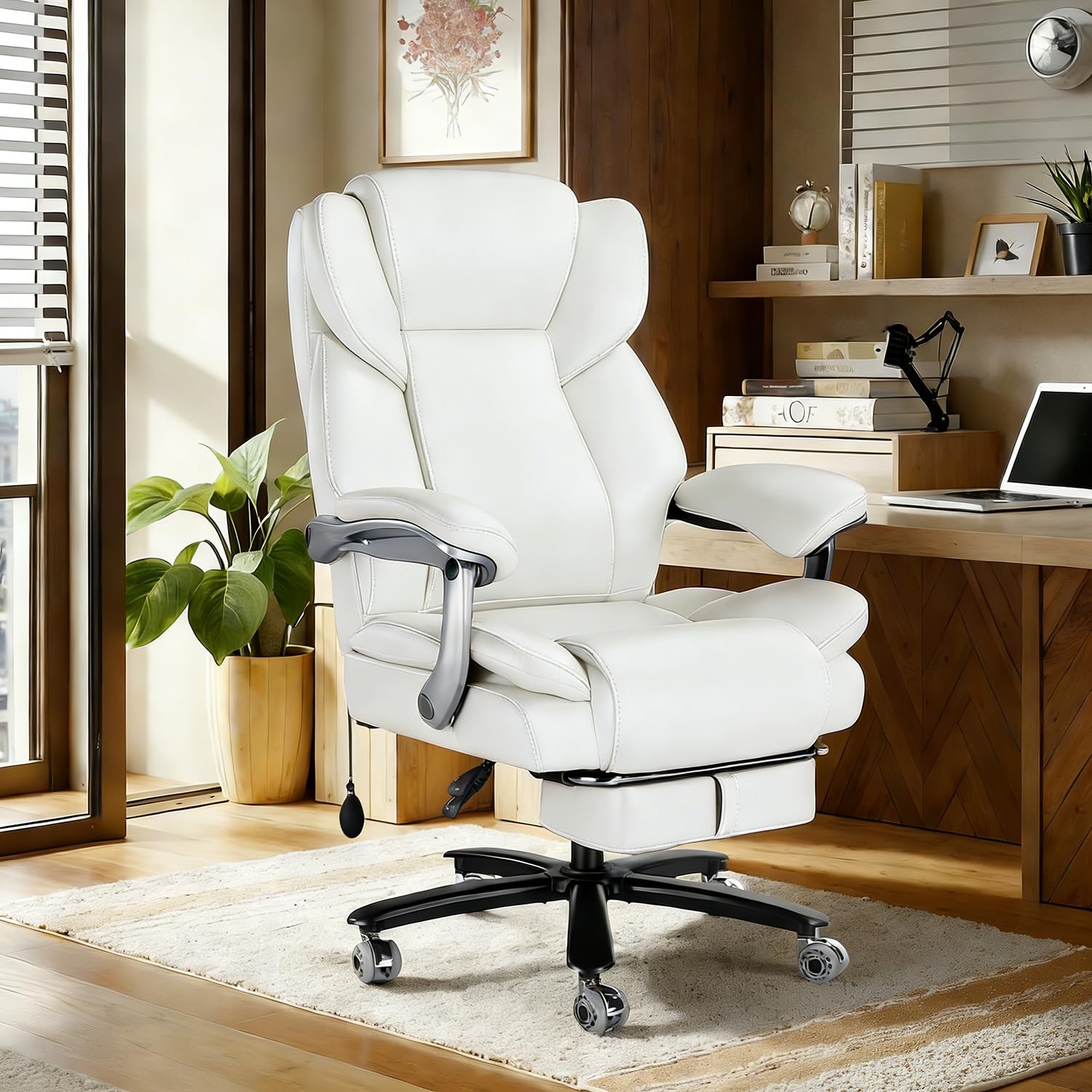 Wailor 600lbs Big and Tall Office Chair for Heavy People,heavy Duty Comfy Executive Office Desk Chair with Adjustable Lumbar Support,high Back