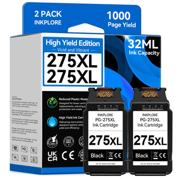 PG-275XL Ink Cartridges Compatible for Canon 275 275XL Black Ink Cartridge Compatible with Pixma TR4720 TS3522 TR4700 TS3722 TS3500 TR4722 TS3720 Printer