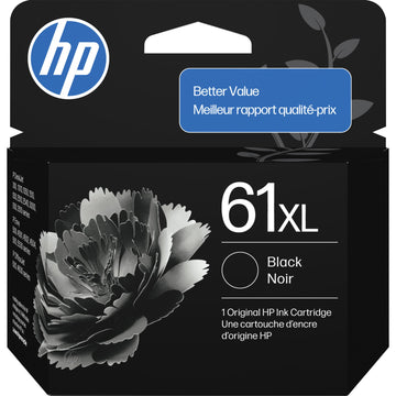 HP 61XL Black High-Yield Ink | Works with DeskJet 1000, 1010, 1050, 1510, 2050, 2510, 2540, 3000, 3050, 3510; Envy 4500, 5530; OfficeJet 2620, 4630 | C0PA4AN CH563WN|Packaging May Vary