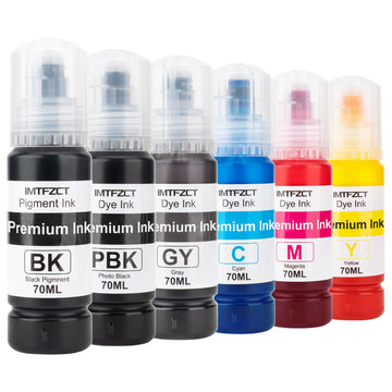 Replacement for T552 552 Ink Refill Bottles for Photo ET 8550 ET8550 Photo ET 8500 ET8500 8550 8500 Printers (BK PB C M Y GY)