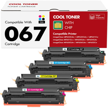 067 Toner Cartridge Set 067H for Canon MF654Cdw MF656Cdw MF650C 4 Pack Ink | Compatible for Canon Color ImageCLASS LBP632Cdw MF653Cdw LBP633Cdw MF652Cdw MF651Cw LBP630C LBP631Cw Printer High Yield