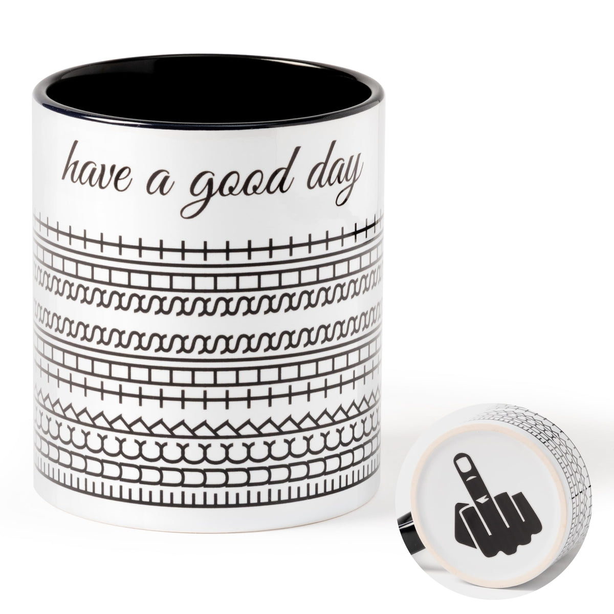 Hidden Message Coffee Mug - 11oz Black Prank Ceramic Coffee Cup with Fuck This Shit Swear Word Gift for Sarcastic Friends Liberal Coworkers Office Work Bestie Coffee Lover Humor Family