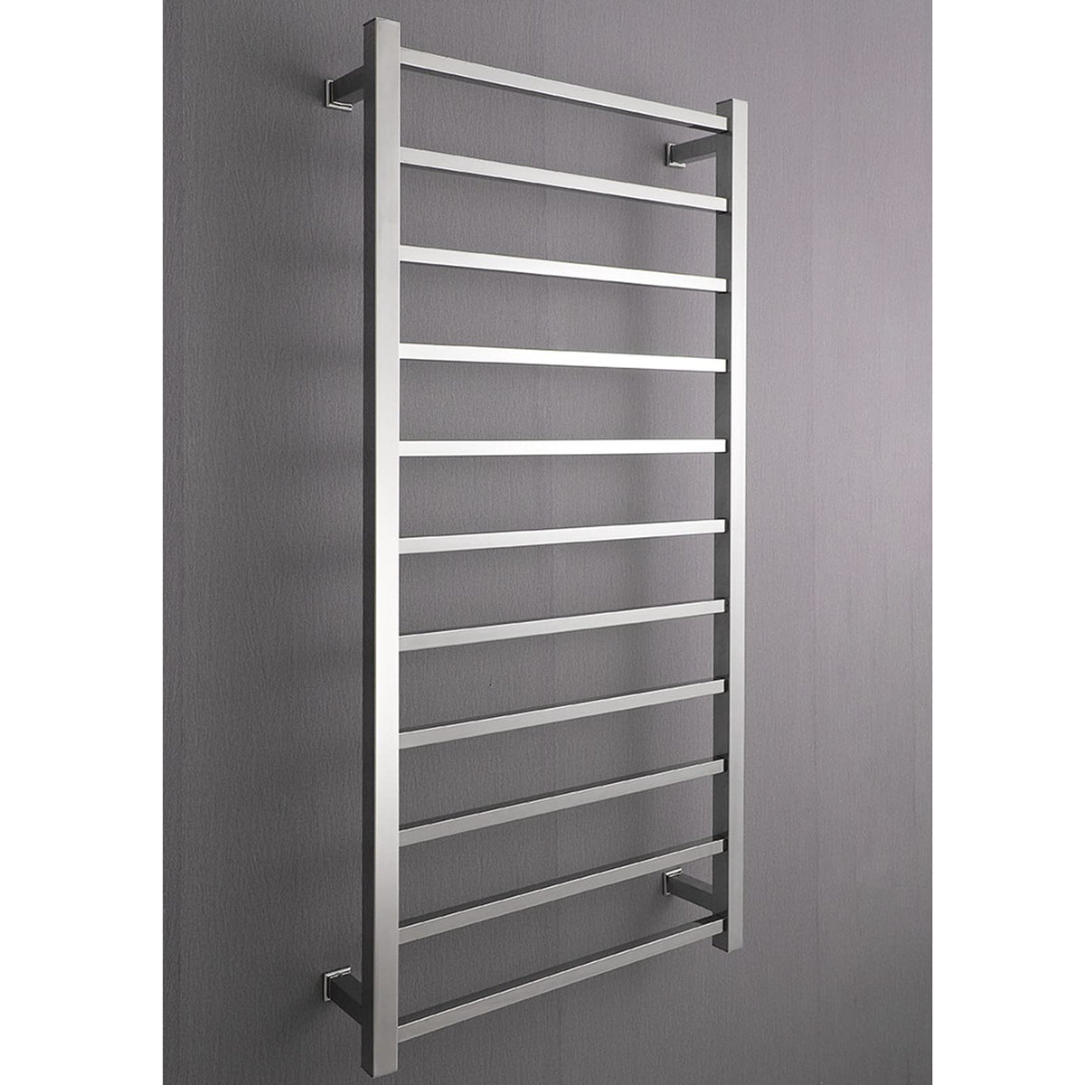 Towel Warmer Wall-Mounted 11 Bar Electric Heated Towel Rail Radiator, 304 Stainless Steel Electric Heated Towel Rack Bathroom Drying Rack, Polished Finish,Hardwired (Plug in)