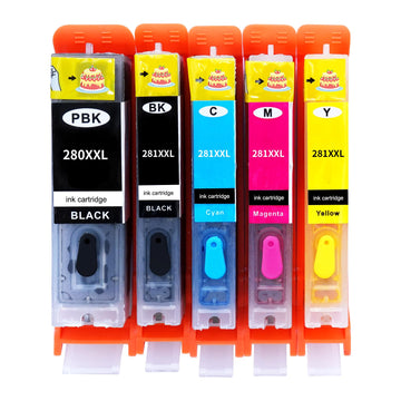 280XL 281XL RefillableInk Cartridges Compatible for TS702 TS702a for PIXMA TR8620 TR8620a TR8520 TS6120 TS6220 TR7520 TS8120 TS8220 TS9120 TS9520 TS9521C