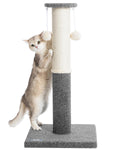 34-Inch Tall Cat Scratching Post, Komicoll Large Scratch Post, Sisal Cat Scratcher, Sturdy and Durable Cat Post with Hanging Ball for Indoor Cats