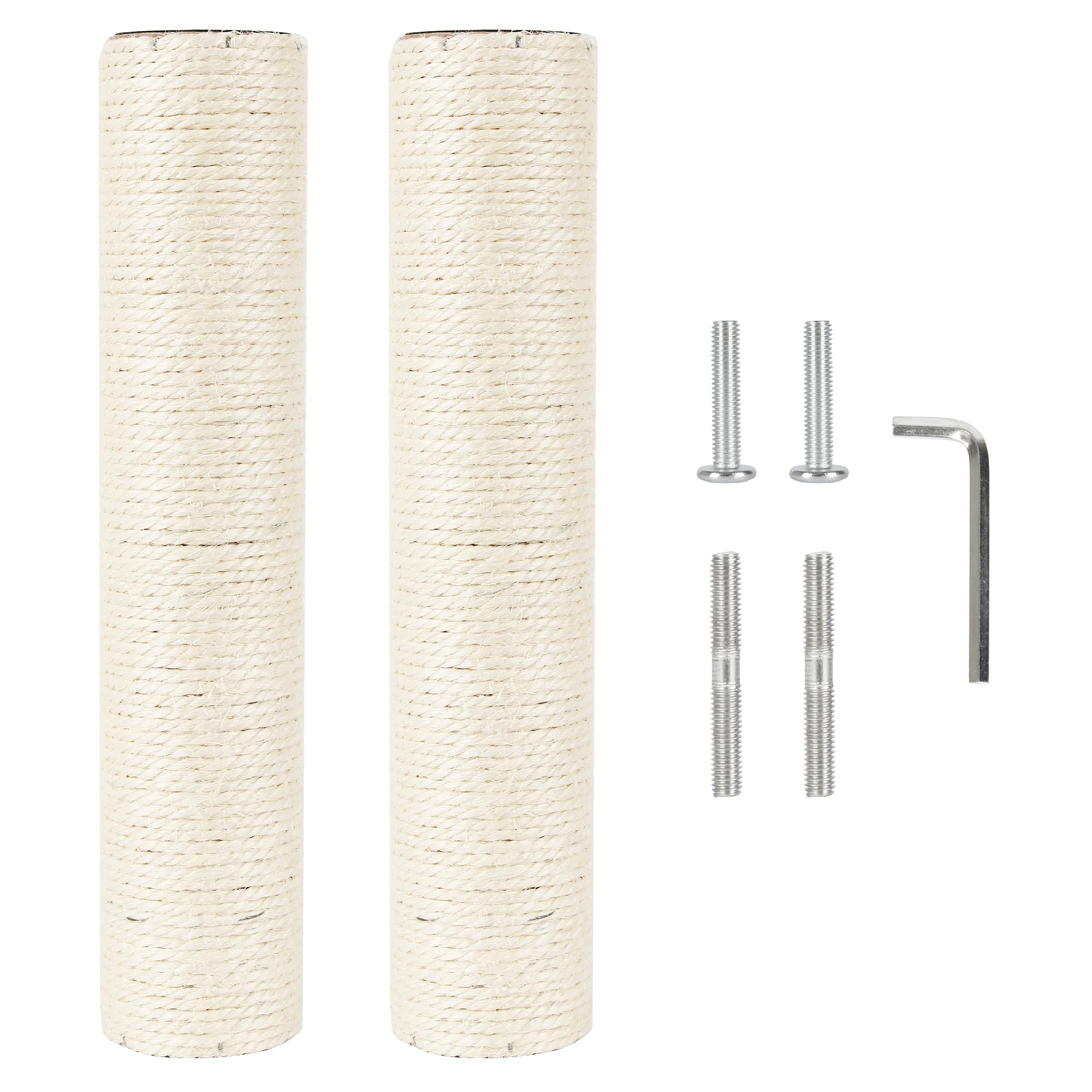 2.9in 7.4cm Diameter Cat Tree Replacement Post Sisal Scratching Pole Parts (M8, 35cm/13.8in)