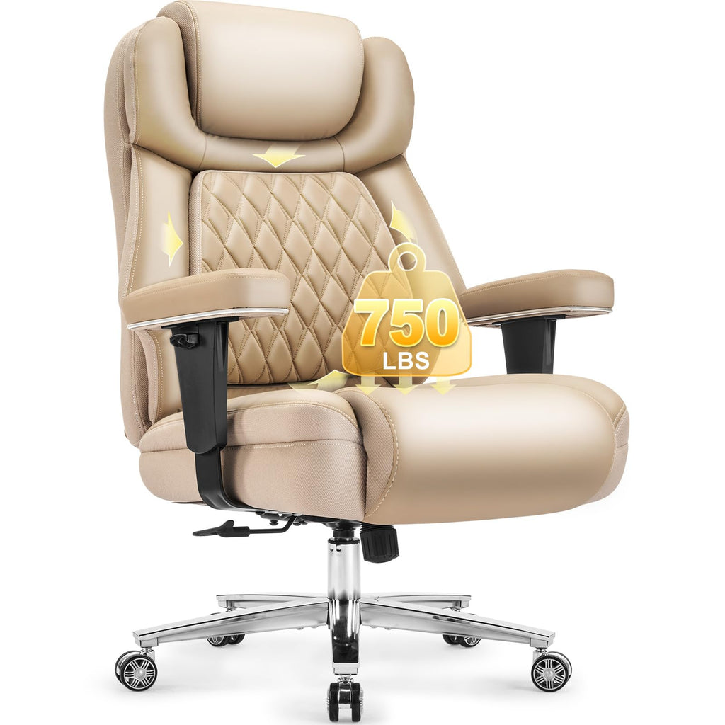 Big and Tall Office Chair 650lbs,heavy Duty Office Chairs with Dual Rubber Wheels,extra Wide Desk Chair,adjustable Ergonomic Lumbar