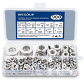 WEGOUP 900 Pcs Stainless Steel Flat Washers for Screws, 304 Stainless Steel, Assorted Sizes (M2 M2.5 M3 M4 M5 M6 M8 M10 M12) for Industrial Use, Washers for Bolts