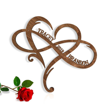 Personalized Infinity Symbol Custom Wood Wedding Sign