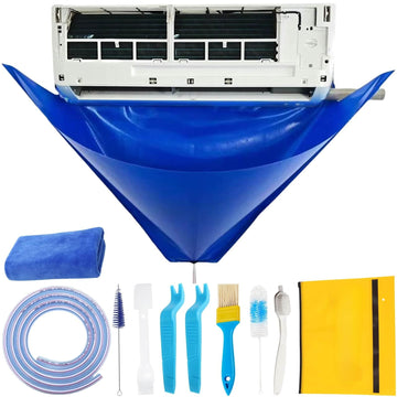 Oiktylr 10Pcs Mini Split Cleaning Kit, Minisplit Cleaning Bag Air Conditioner Cleaning Cover for Mini Split Air Conditioners (Large)