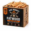 Fatwood Fire Starter Sticks 10 LB Box, All Natural Resin-Rich Pine Wood Fire Starters for Fireplace, Fire Pit, Campfire, BBQ Grill, Charcoal & Wood Stove, Indoor & Outdoor, Lights Fast, Burns Hot!