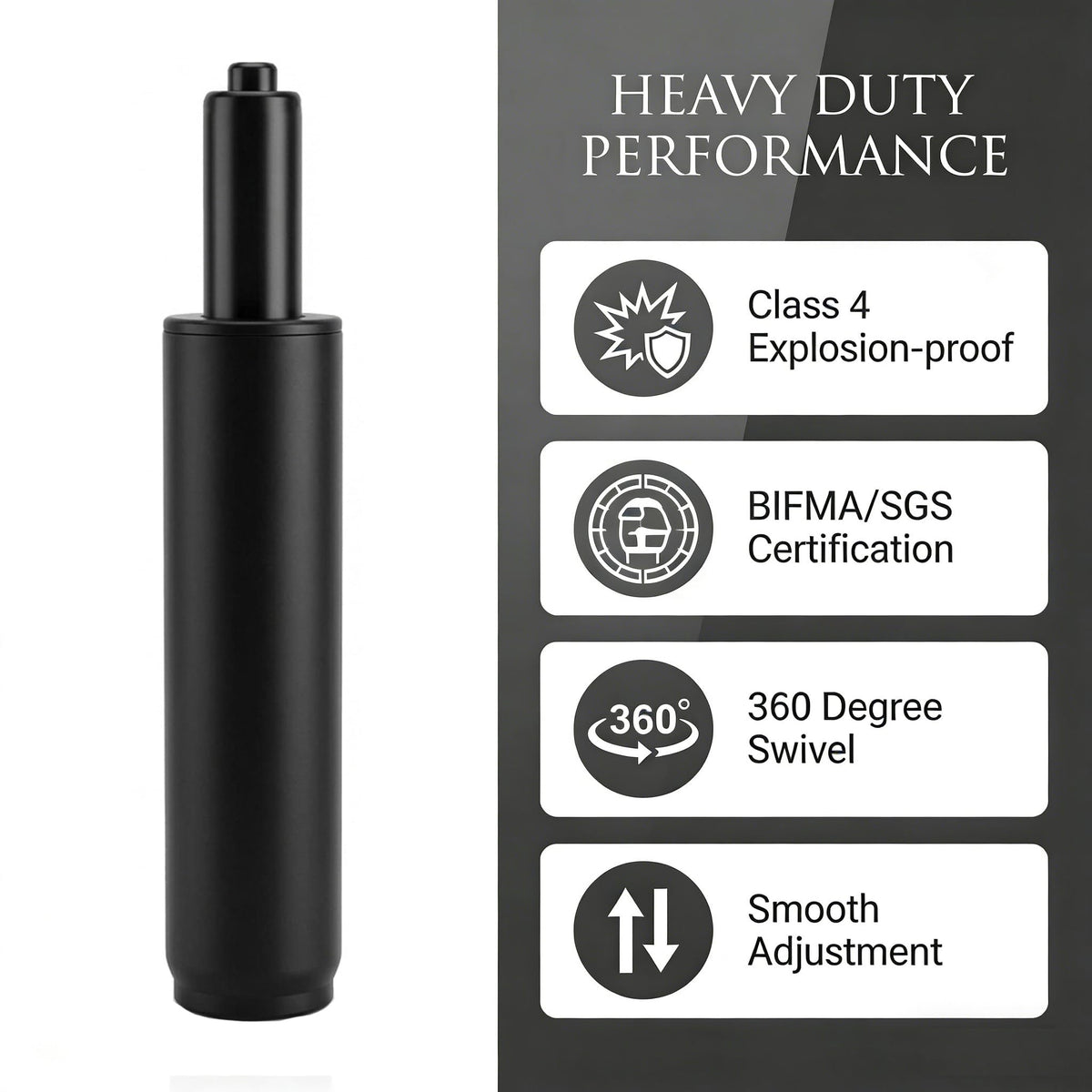 Cqithox 14.2 Inches-22.2 Inches Office Chair Cylinder Replacement Parts, 8in Stroke,heavy Duty 1000 Lbs,hydraulic Chair Gas Lift Universal Gas