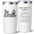 Golf Gifts for Men - Dad Golf Gifts, Cool Golfing Cup for Golfer, Funny Fathers Day Christmas Birthday Golf Gifts from Daughter Son Kids - The Golf Father, 20oz Insulated Dad Tumbler Mug Accessories