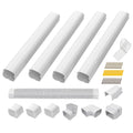 3'' 17 Ft Mini Split Line Set Cover, Decorative PVC Pipe Cover, Outside Line Set Cover Kit for Mini Split Air Conditioner, Heat Pump and Central AC