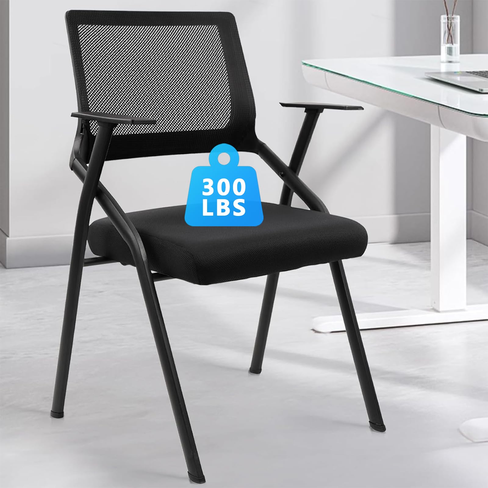 Clatina Leather Reception Chair Executive Guest Chairs Side Chair for Desk Conference Area Waiting Room with Sled Base Office Home 4 Pack